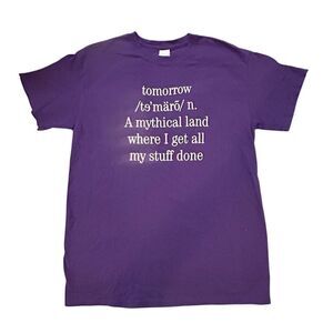 3/$15 Tomorrow A Mythical Land Purple T-Shirt M